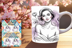 Beautiful Png For 15oz Mug Wrap , Beauty Woman Product Image 1