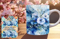 Mug Wrap Sublimation 11oz/15oz Design Colorful Flowers Product Image 1