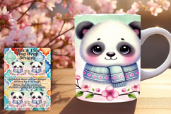 Charming 11oz Mug Wrap Png Design , Cute Animals Product Image 1
