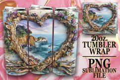 Floral Fantasy Tumbler Wrap Sublimation - Woodland View Product Image 1