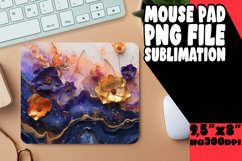 Artistic 3D Marble and Flower Design Product Image 1