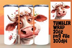 Colorful Bovine Tumbler Sublimation - 20oz Product Image 1