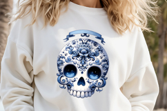 Cute blue Halloween monster clipart t shirt designs png Product Image 3