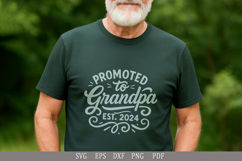 Promoted to Grandpa - Funny Design for T-Shirts and Gifts Product Image 2