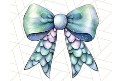 Watercolor Summer Bow Clipart PNG, Coquette Bright Bow Png Product Image 4