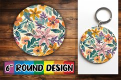 Blossom Wonderland: Sublimation Circles &amp; Keychain Product Image 1