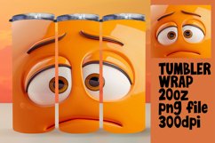 Colorful Emoji Cartoon Tumbler Design - Sublimation 20oz Product Image 1
