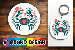 Circle of Love Keychain PNG, Flower Animals Product Image 1