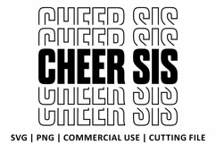 Cheer Sis SVG | Stacked SVG Product Image 2