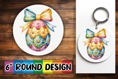 Sweet Keychain Circle Sublimation, Easter Egg Product Image 1