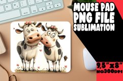 Playful Farm Cow Watercolor Mouse Pad PNG Product Image 1