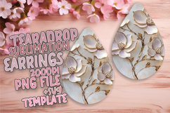 Charming Teardrop Earrings Artwork for Sublimation , 3D Flow Product Image 1