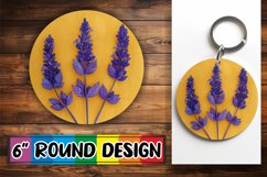 Vibrant Floral Keychain &amp; Car Coaster Sublimation Selection Product Image 1