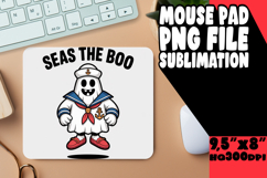 CHEERFUL DESK MAT FUN SUBLIMATION, Funny Ghost Product Image 1