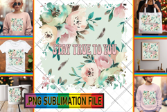 Joyful PNG TSHIRT Art Ideas, Flower Quote Product Image 1