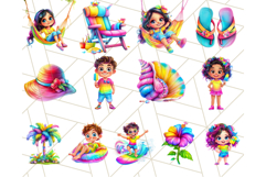 Bright Summer PNG Clipart, Printable Beach Graphics Product Image 4
