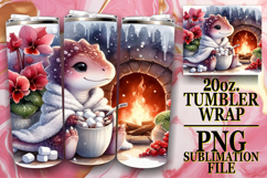 Radiant Adventures 20oz tumbler wrap, Cute Dino Product Image 1