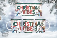 Christmas Mug Wrap Design - Christmas Snowman Sublimation Product Image 5
