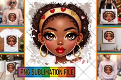 Dazzling Tote Bag Designs PNG, Love Girl Product Image 1