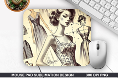 Vintage Mouse Pad Sublimation PNG Design - Mouse Pad PNG Product Image 1