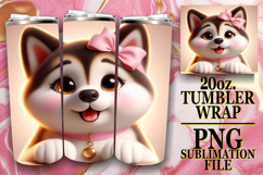 Joyful Inspirations 20oz tumbler wrap, 3D Dog Product Image 1