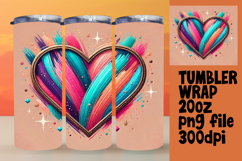 20oz Tumbler Template for Any Occasion , Heart Product Image 1