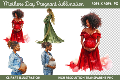 Mothers Day Pregnant Sublimation PNG Product Image 1