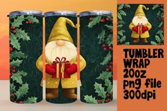 Watercolor Gnome Wrap for 20oz Holiday Tumblers Product Image 1