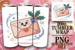 Cheerful days 20oz tumbler wrap, Cute Christmas Product Image 1