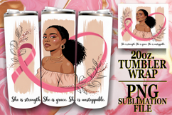 Radiant thoughts 20oz tumbler wrap, Cancer Product Image 1