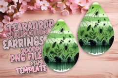 Cute Teardrop Earrings Sublimation PNG , Halloween Product Image 1