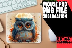 Spring Owl Mouse Pad for Sublimation PNG Product Image 1
