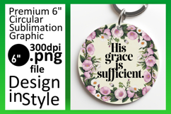 Artful Keychain Circle Design Template , Religious Product Image 1