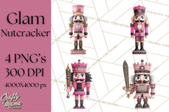 Pink and Black Glam Nutcracker Clipart PNG Product Image 1