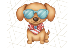 Patriotic Dogs Clipart, Cute 4th of July Puppies PNG Product Image 4