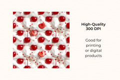 Cream and Cherry Digital Paper Kit Rococo Patterns Product Image 6