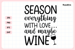 Funny Kitchen Saying SVG | Season Everything With Love Product Image 3