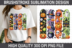 Halloween Brushstroke Sublimation Design - Brushstroke PNG Product Image 1