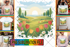 Sweet TOTE BAG Ideas PNG, Spring Product Image 1