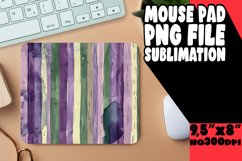 Chic Floral Stripe Mouse Pad - Stylish Essential Product Image 1