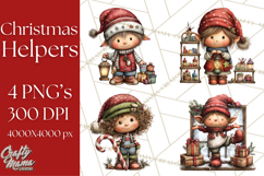 Christmas Elf Clipart Santa’s Workshop PNG Product Image 1