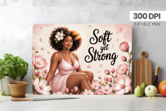 Afro Girl/Woman Melanin braided hair Cutting Board PNG Desig Product Image 1