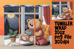 DYNAMIC 20oz Tumbler PNG Artwork , Cute Bear Product Image 1