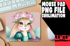 Playful Desk Pad Design Sublimation, Cute Bunny Product Image 1