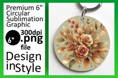 Stylish Round Design for Coasters , Autumn Flower Product Image 1