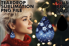 Stylish Teardrop Earrings Gift PNG, Leopard Prints Product Image 1