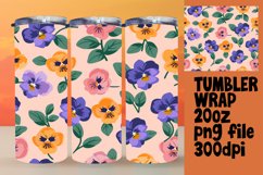 Springtime Pastel Boho Blossom Burst Tumbler Wrap Product Image 1