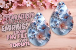 Vibrant Springtime Teardrop Earrings: Sublimation Style Product Image 1