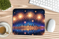 Happy New Year PNG Mouse Pad,Festive New Year's Eve 2026 PNG Product Image 1
