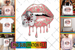 VIBRANT PNG Sublimation Gifts, Dripping Lips Product Image 1